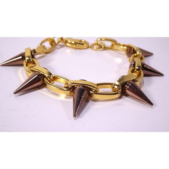 Joomi Lim Women's Single Row Spike Bracelet Gold Rhodium NWOT 159 - Picture 3 of 8
